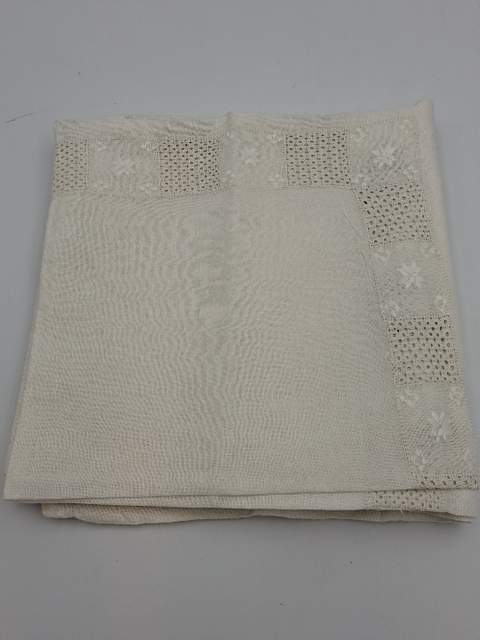 Vintage broderet hørdug